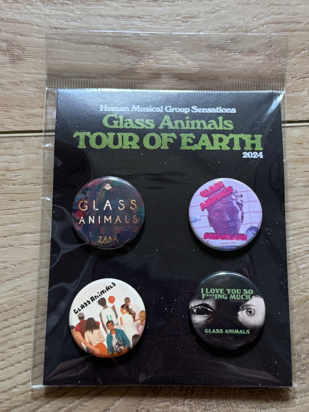 Glass Animals Limited Edition VIP ILYSFM Tour of the Earth Pins 2024